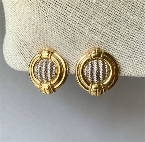 givenchy earrings uk|vintage gold Givenchy earrings.